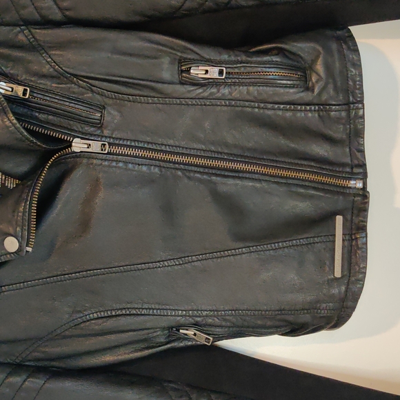 *host pick* SUPERDRY Angel Nappa Leather Biker Jacket. SIZE large. - Picture 3 of 9